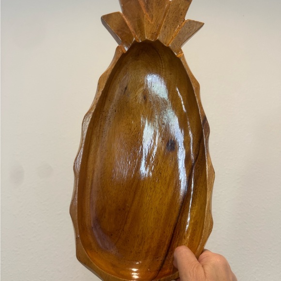 3 MCM Pineapple Shaped Mimosa Wood Serving Bowls - Picture 11 of 15